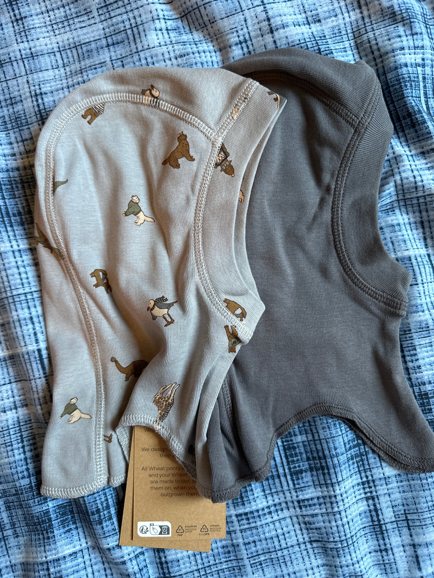 Wheat organic cotton set balaclava 3-9m