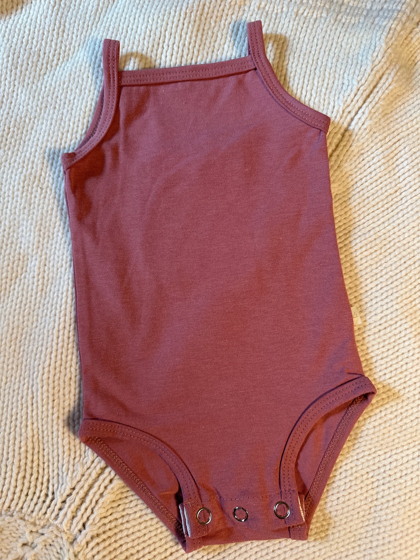 Jax & Lennon Tank Onesie Guava
