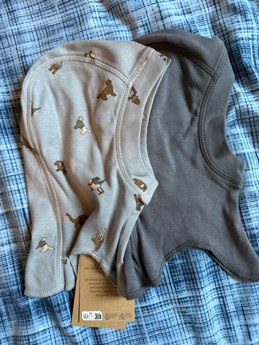 Wheat organic cotton set balaclava 3-9m