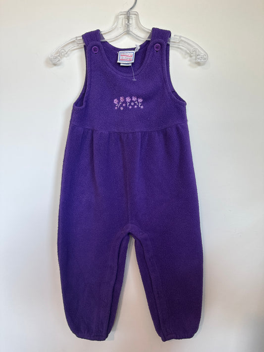 2t vintagey fleece overalls