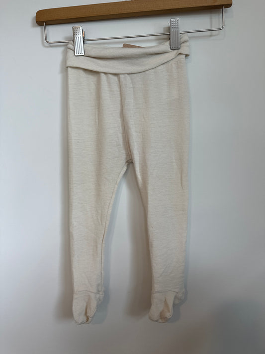 Wheat merino footies 12/18m
