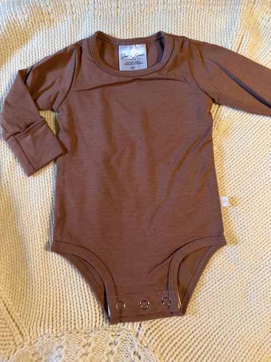 Jax & Lennon LS Onesie Bronzed Rose