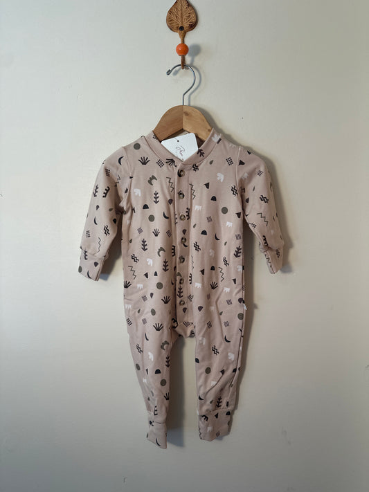 Jax & Lennon Terry Romper -Sand Elements