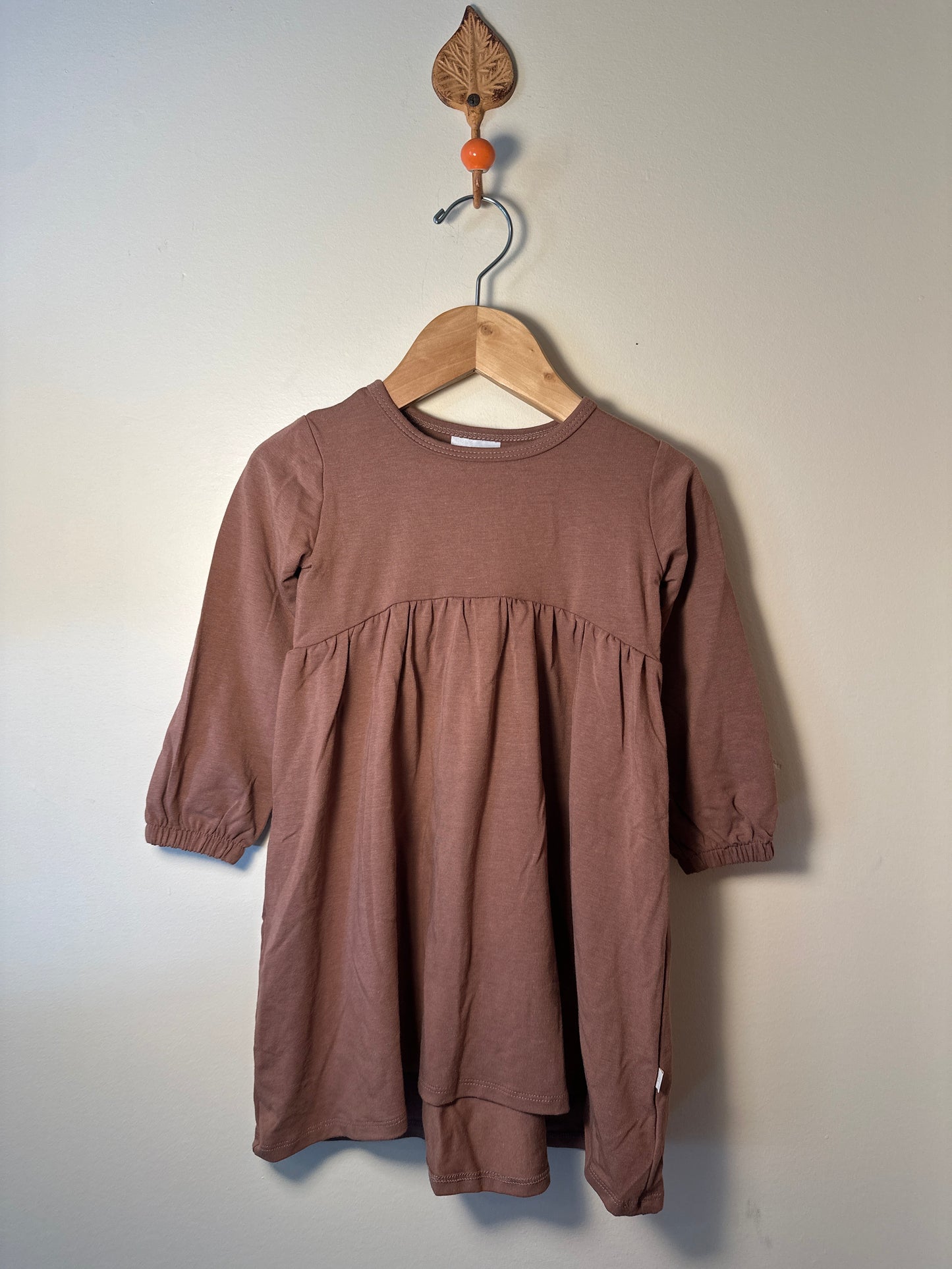Jax & Lennon LS Empire Dress -Bronzed Rose