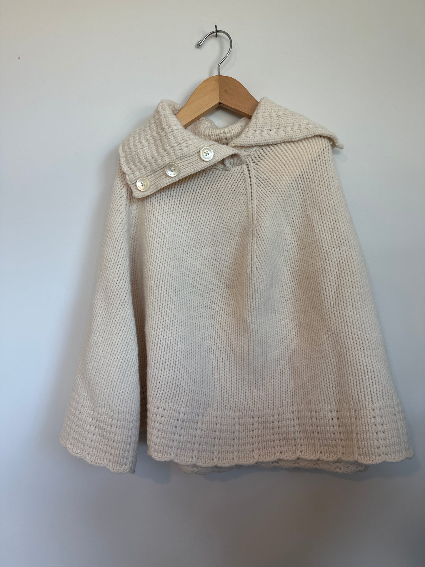 100% wool poncho