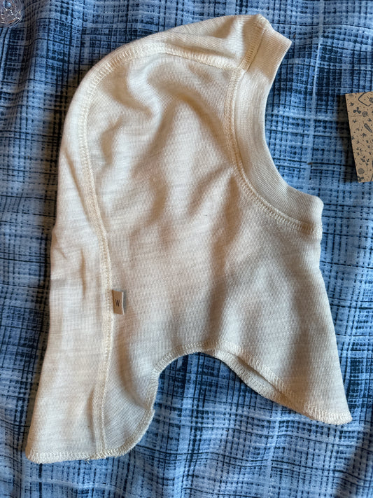 Wheat merino balaclava 3-9m
