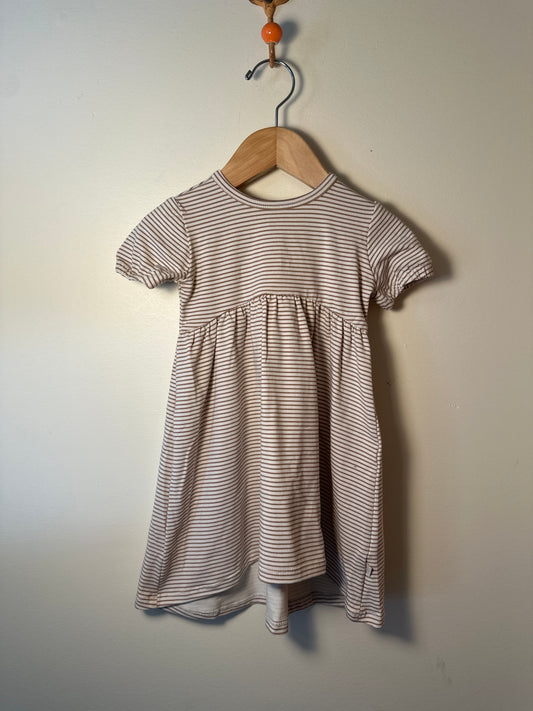 Jax & Lennon Tee Dress -Mini Latte Stripe