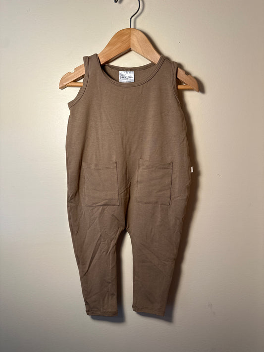 Jax & Lennon Pocket Tank Romper Oak